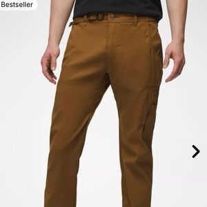 Men's Brown Prana Outdoor Camping Cargo Pants W 34 L 32